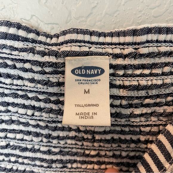 OLD NAVY Seersucker Striped Summer Dress Size M Tall - Picture 10 of 10